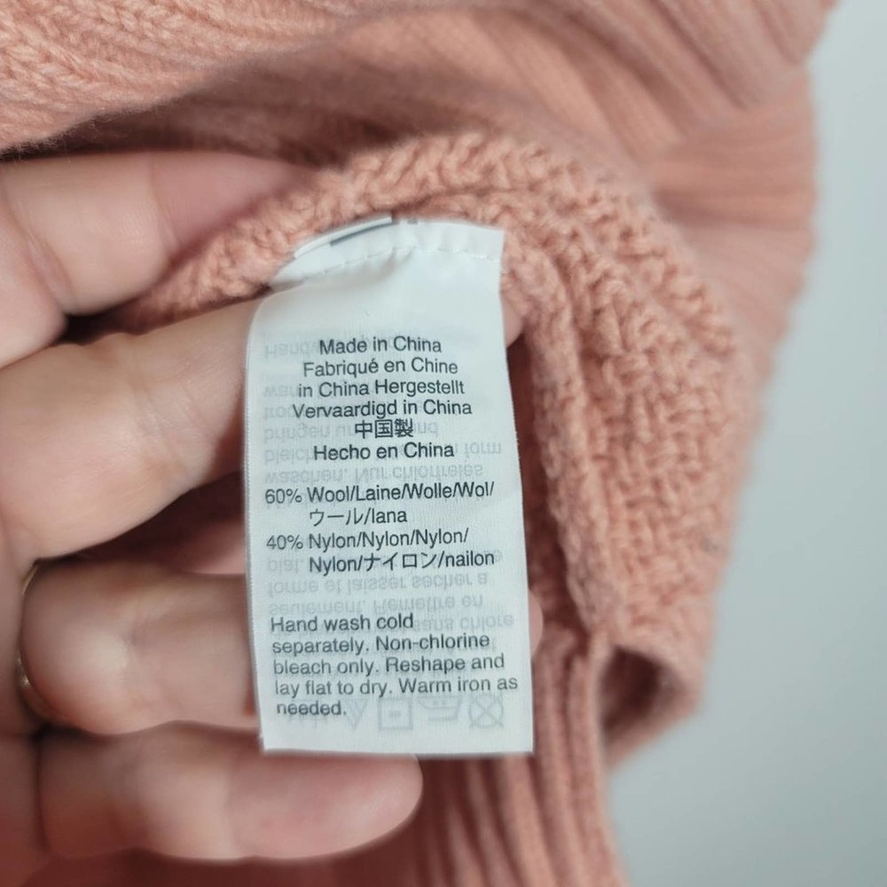 J. Crew Wool Patchwork Cable Knit Oversize Slit B… - image 4